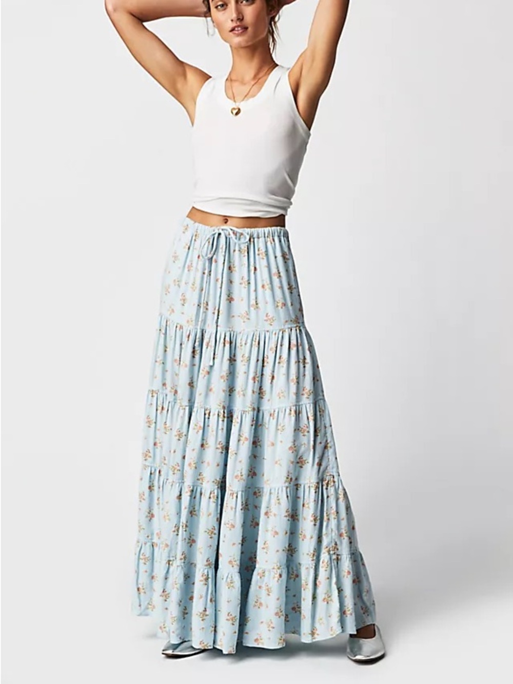 Free People Tiered Nova Maxi Skirt - Picture 8 of 9